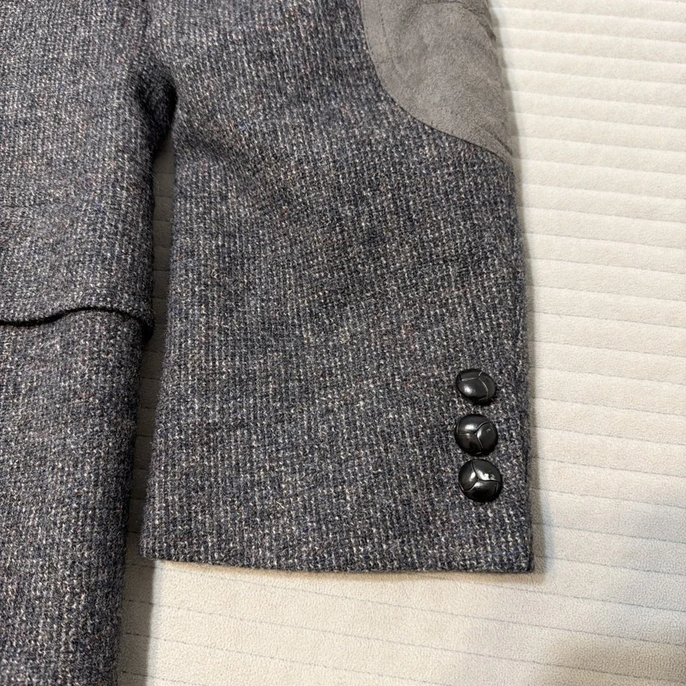 Pendleton Men's Blazer Size 46L Brown and Blue Checkered Wool Sport Coat USA VTG